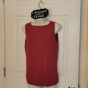 Hannah XL Tank Top Dark Red Plum Ribbed